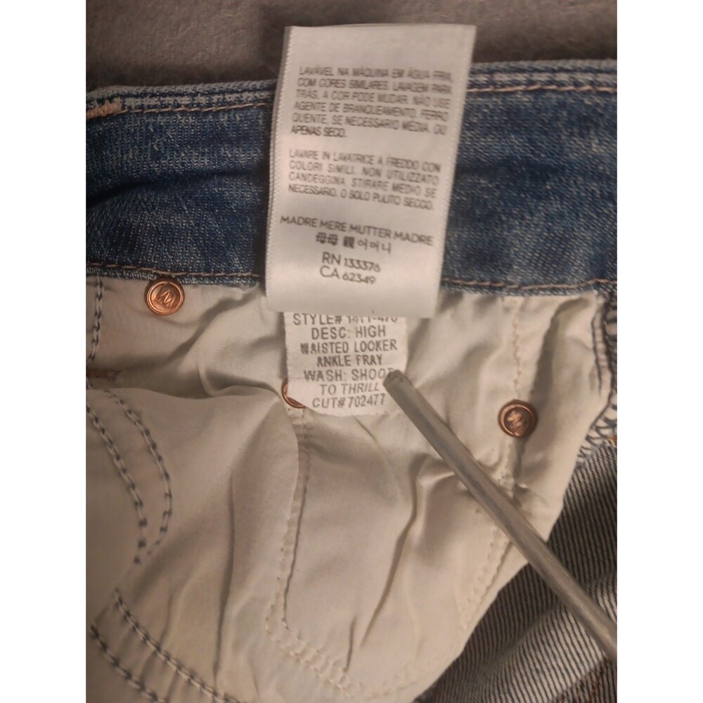MOTHER Denim Shoot To Thrill High Waisted Looker Ankle Fray Jeans Womens Size 28 - Picture 8 of 16